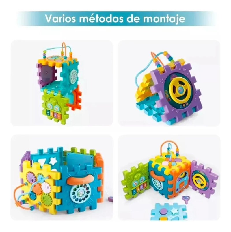 JUGUETE CUBO DIDACTICO EDUCATIVO MUSICAL JUEGO BEBE  INFANTIL - 6