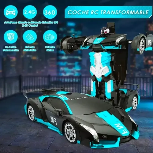 AUTO CARRO CONTROL REMOTO RECARGABLE TRANSFORMERS ROBOT - 6