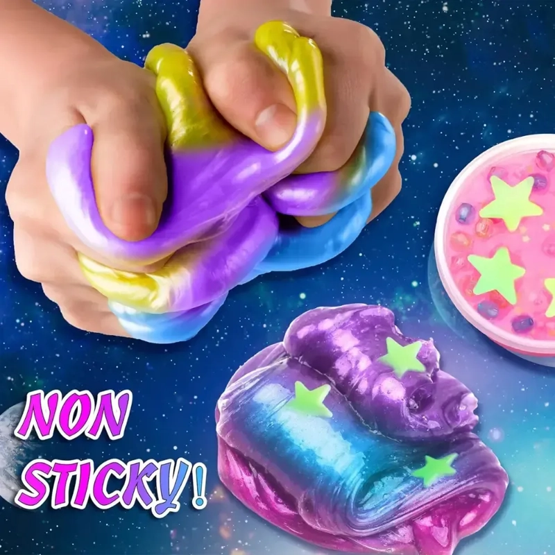 KIT HACER SLIME GALAXY NIÑO CON ADHESIVO Y ACTIVADOR - 4