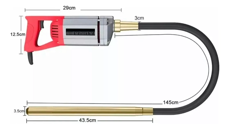 VIBRANTE DE HORMIGON 1300W SONDA  150CM LINEA PROFESIONAL - 2