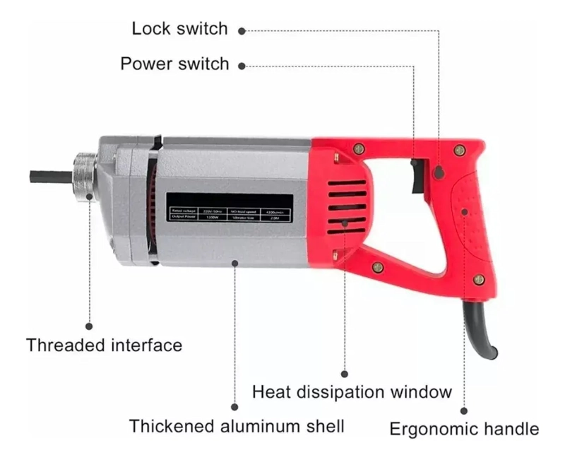 VIBRANTE DE HORMIGON 1300W SONDA  150CM LINEA PROFESIONAL - 4