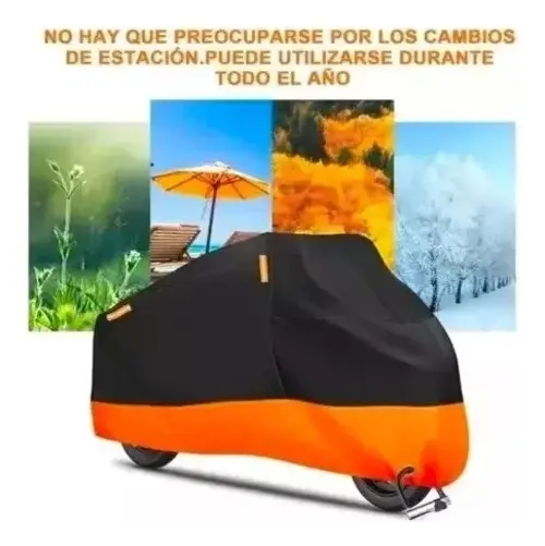 FUNDA IMPERMEABLE 100% PROTECTOR CUBRE MOTOS BICICLETAS XL - 4