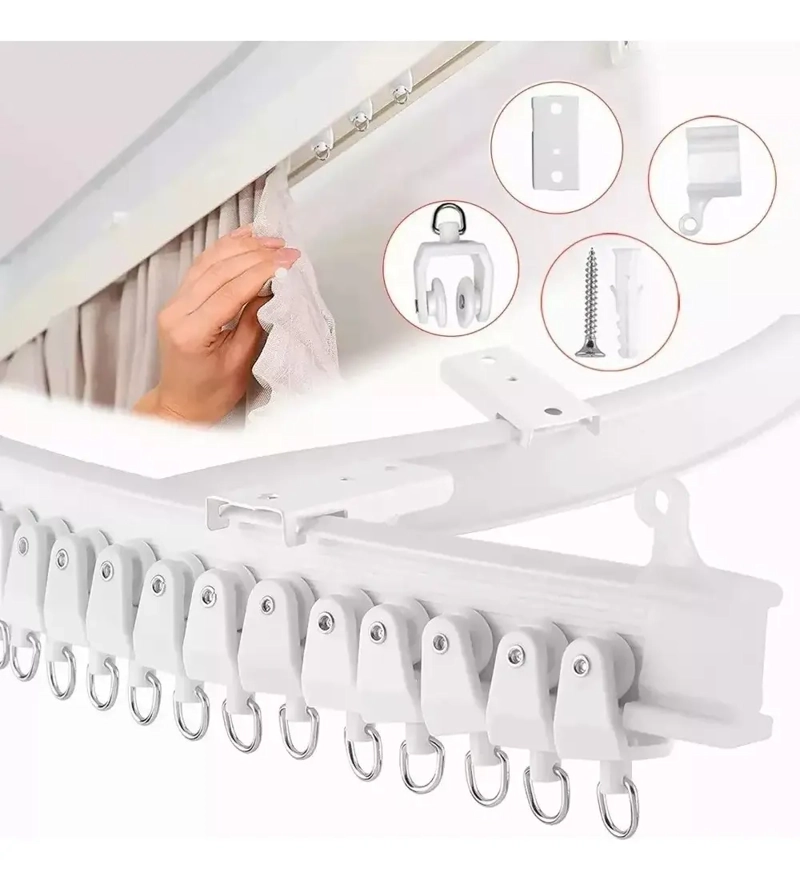 5M RIEL DE CORTINA VENTANAS DE TECHO FLEXIBLE,MONTAJE CURVO - 2