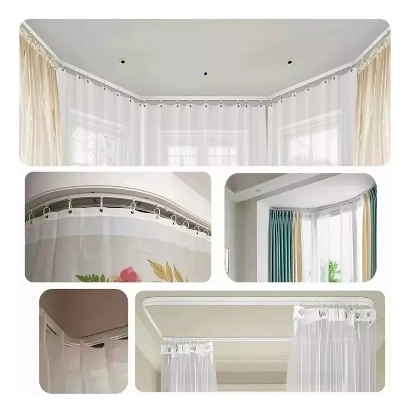 5M RIEL DE CORTINA VENTANAS DE TECHO FLEXIBLE,MONTAJE CURVO - 3