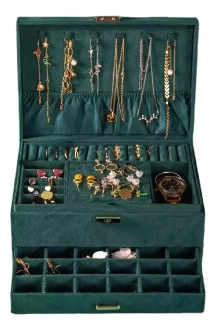 MALETIN JOYERO 3 NIVELES ORGANIZADOR DE JOYAS - 3