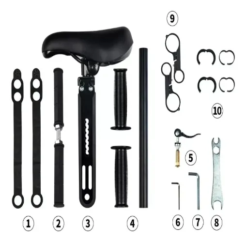 SILLA DE NIÑO CON MANILLAR PARA BICICLETAS Y MTBIKE - 5
