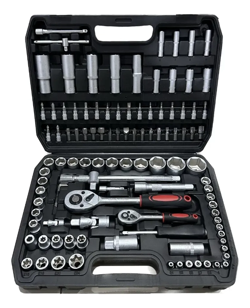 SET DE CAJAS DE HERRAMIENTAS DE DADOS DE 108 PIEZAS DE CRV - 1