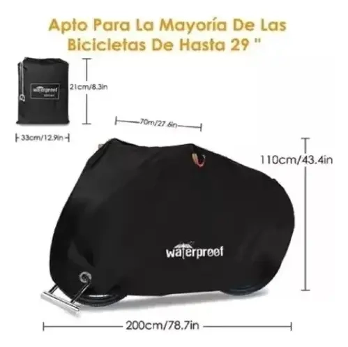 FUNDA IMPERMEABLE PARA BICICLETA 110 X 200CM - 2