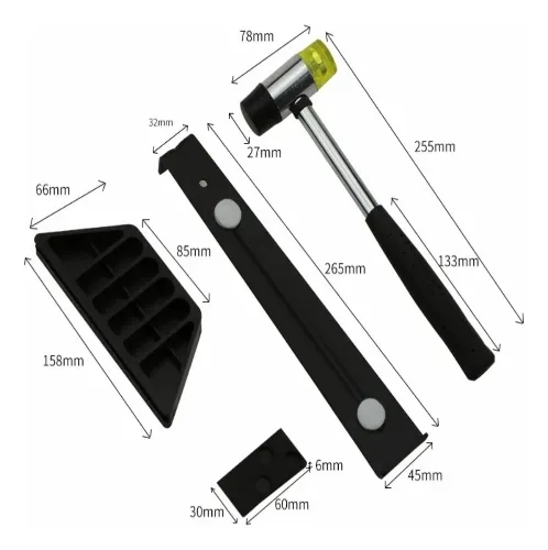 KIT INSTALACION PISO FLOTANTE PROFESIONAL CON MARTILLO GOMA - 2