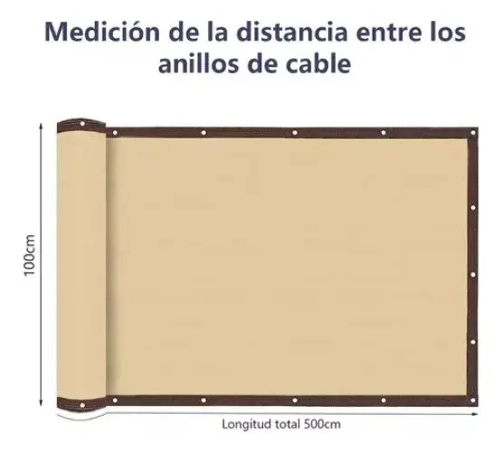 CERCA DE PROTECCION PRIVACIDAD CON FIJACIONES BALCONY 1X5M - 2