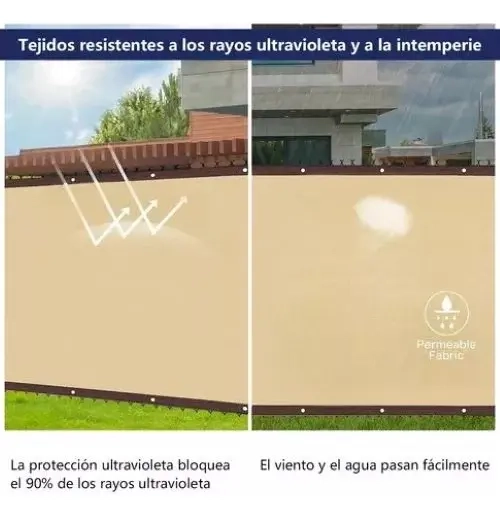 CERCA DE PROTECCION PRIVACIDAD CON FIJACIONES BALCONY 1X5M - 3