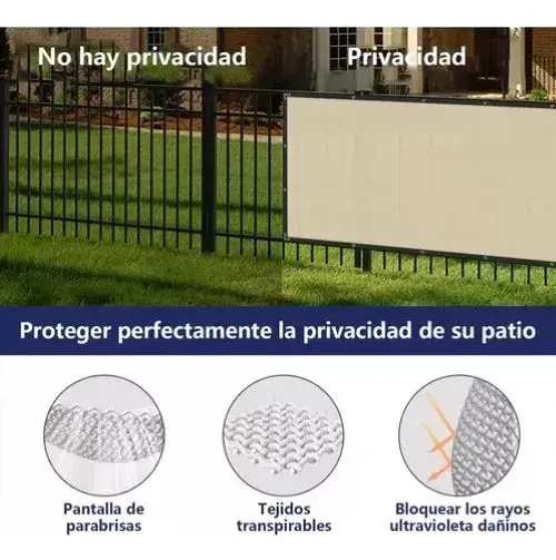 CERCA DE PROTECCION PRIVACIDAD CON FIJACIONES BALCONY 1X5M - 4