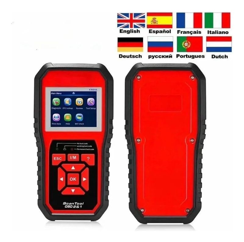 ESCANER AUTOMOTRIZ KONNWEI KW850 OBD2 EOBD MULTI MARCAS - 1