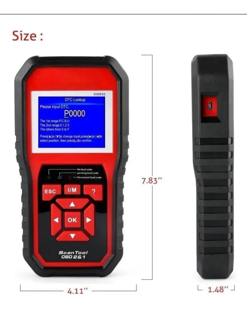 ESCANER AUTOMOTRIZ KONNWEI KW850 OBD2 EOBD MULTI MARCAS - 6