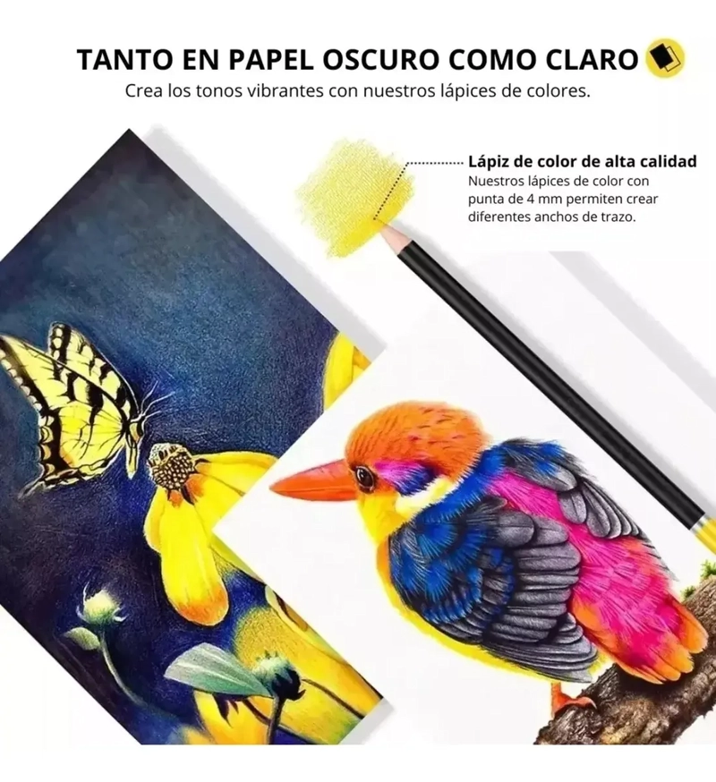 SET 72 LAPICES COLORES ARTE PROFESIONAL A BASE ACEITE DIBUJO - 3