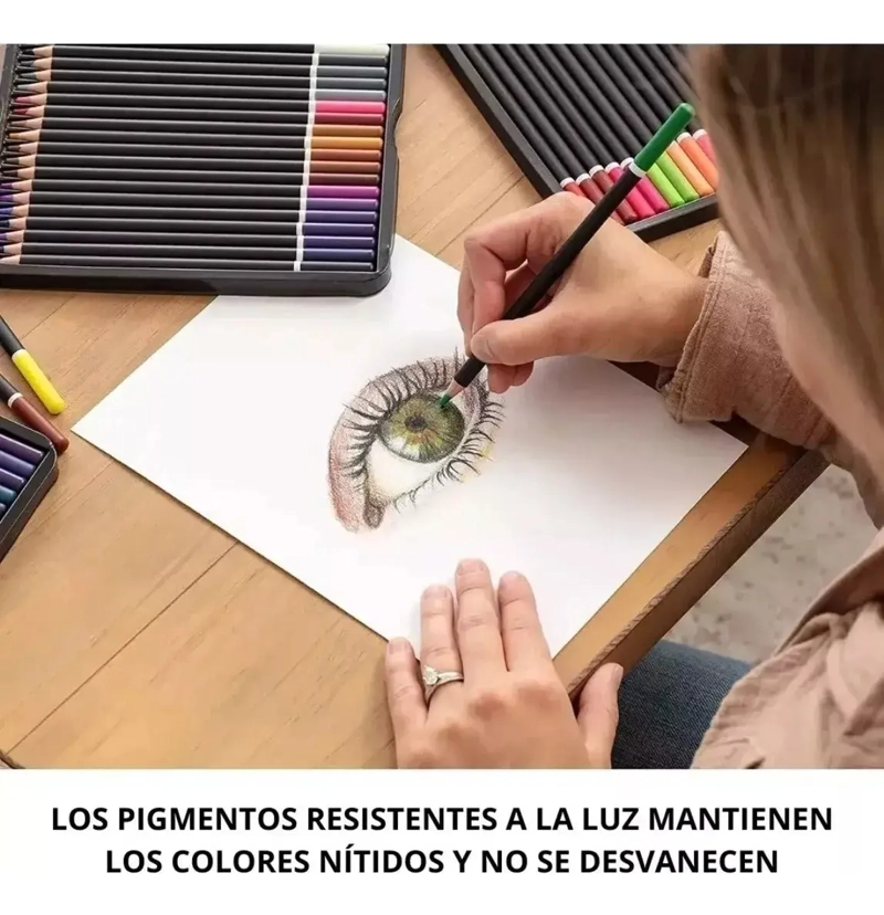 SET 72 LAPICES COLORES ARTE PROFESIONAL A BASE ACEITE DIBUJO - 4