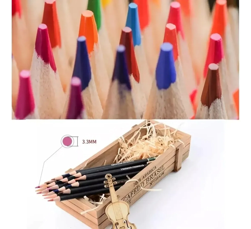 SET 72 LAPICES COLORES ARTE PROFESIONAL A BASE ACEITE DIBUJO - 5