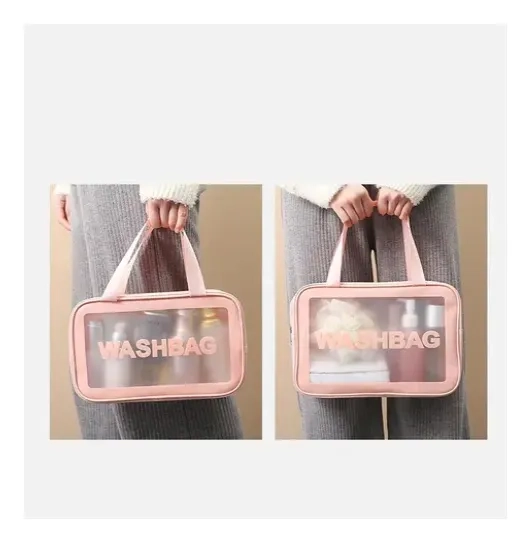 SET 3 ORGANIZADOR BOLSA DE MAQUILLAJE IMPERMEABLE VIAJE - 4