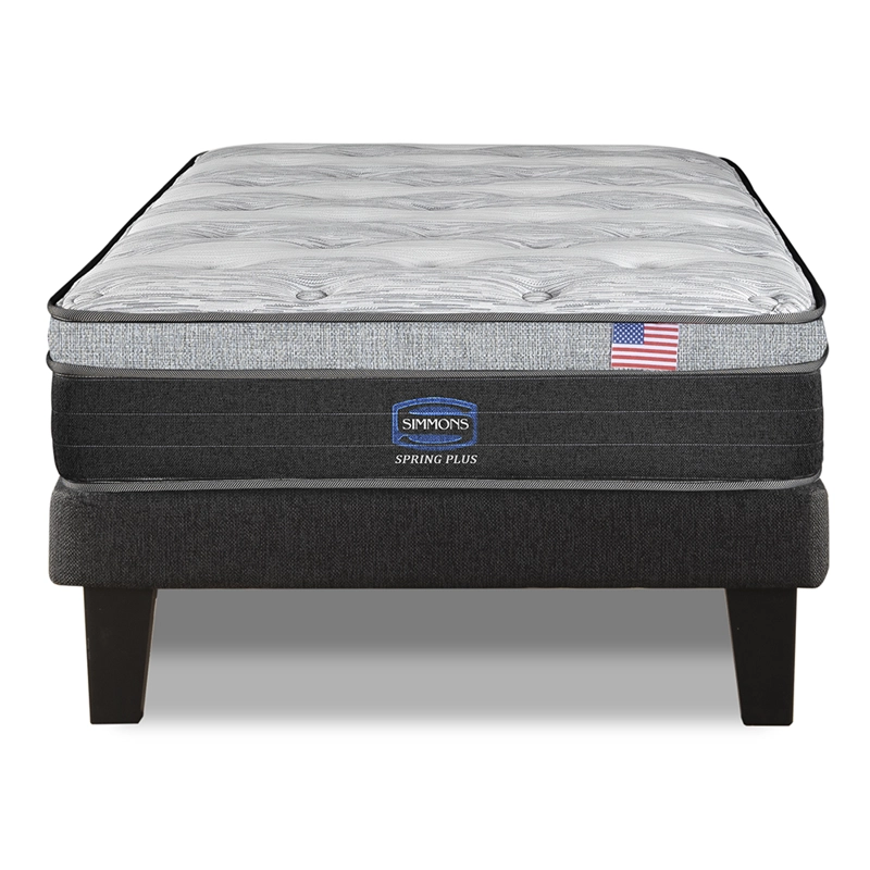 CAMA EUROPEA SIMMONS SPRING PLUS 1,5PL BOX RESPALDO PRAGA MARENGO - 4