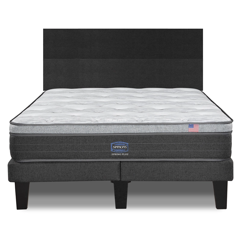 CAMA EUROPEA SIMMONS SPRING PLUS 2 PL BOX RESPALDO PRAGA MARENGO - 1