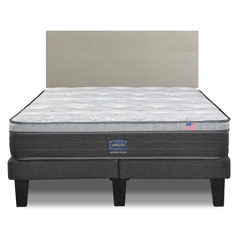 CAMA EUROPEA SIMMONS SPRING PLUS 2 PL BOX RESPALDO PRAGA ARENA - 1