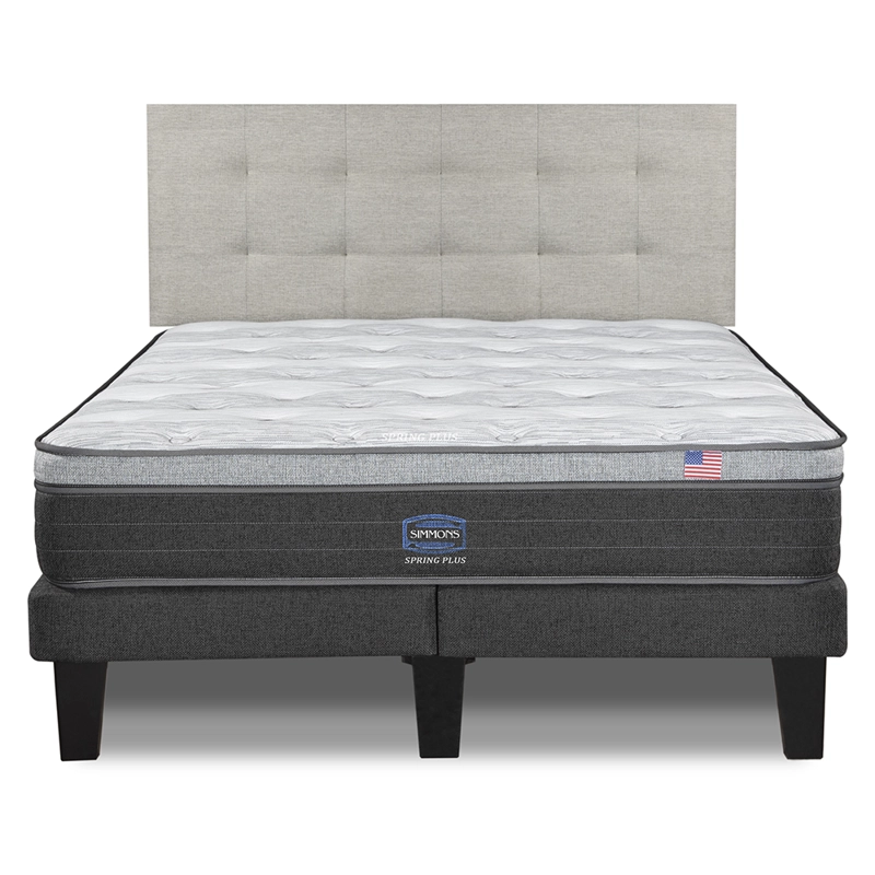 CAMA EUROPEA SIMMONS SPRING PLUS 2 PL BOX RESPALDO URBAN ARENA - 1
