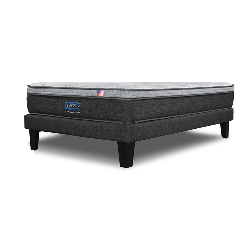 CAMA EUROPEA SIMMONS SPRING PLUS 1,5PL BOX RESPALDO PRAGA ARENA - 6