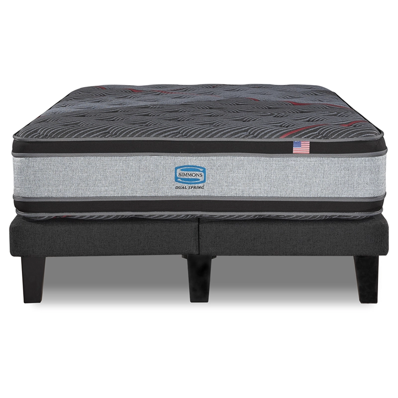 CAMA EUROPEA SIMMONS DUAL SPRING 2 PL BOX RESPALDO URBAN ARENA - 4
