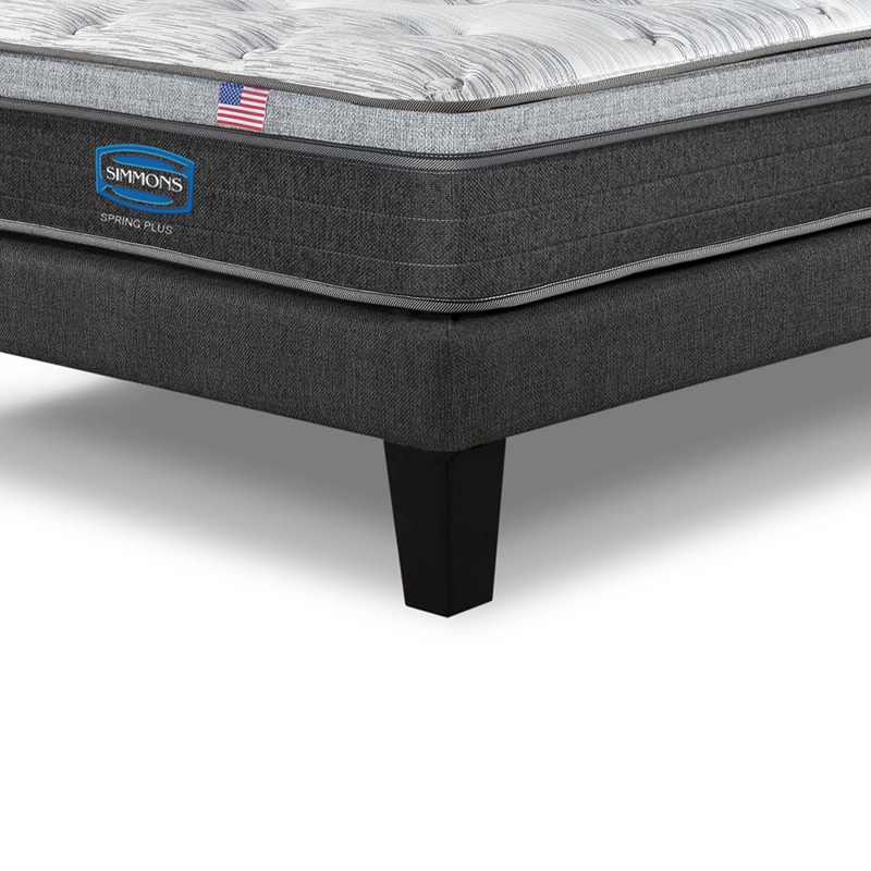 CAMA EUROPEA SIMMONS SPRING PLUS 1,5PL BOX RESPALDO URBAN GRIS - 7