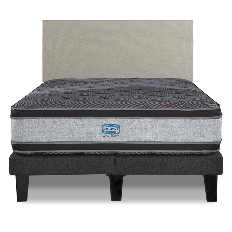 CAMA EUROPEA SIMMONS DUAL SPRING 2 PL BOX RESPALDO PRAGA ARENA - 1