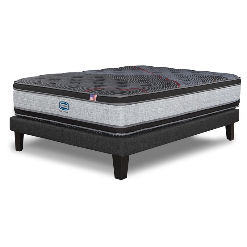 CAMA EUROPEA SIMMONS DUAL SPRING 1,5PL BOX RESPALDO URBAN MARENGO - 3