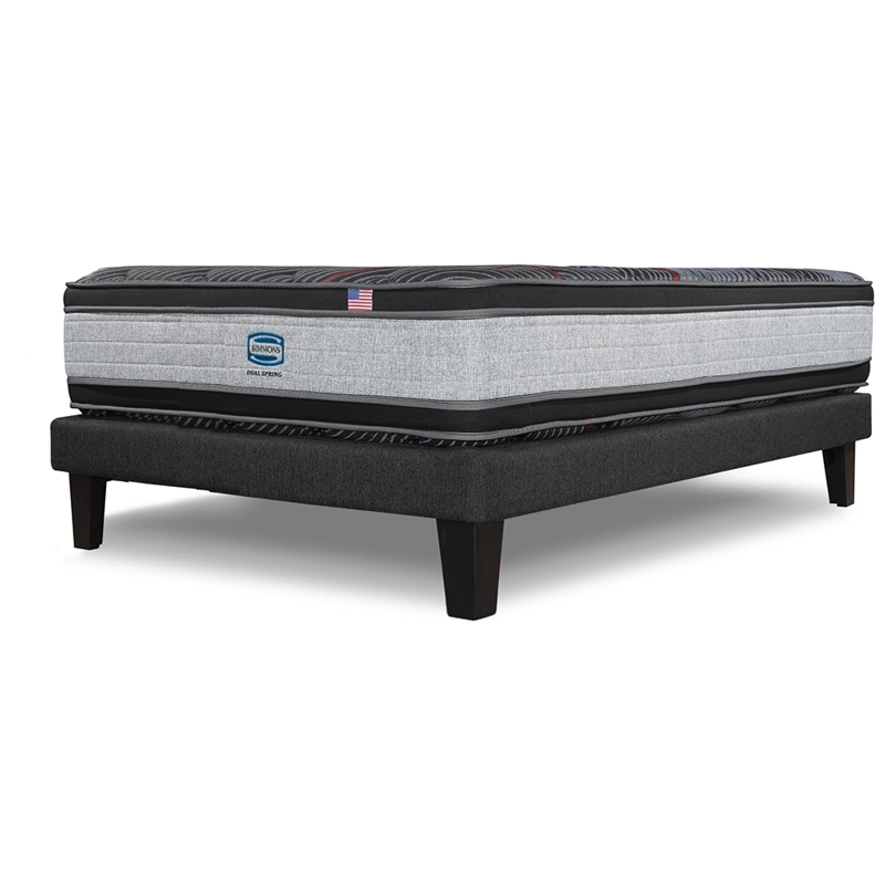 CAMA EUROPEA SIMMONS DUAL SPRING 1,5PL BOX RESPALDO URBAN MARENGO - 7