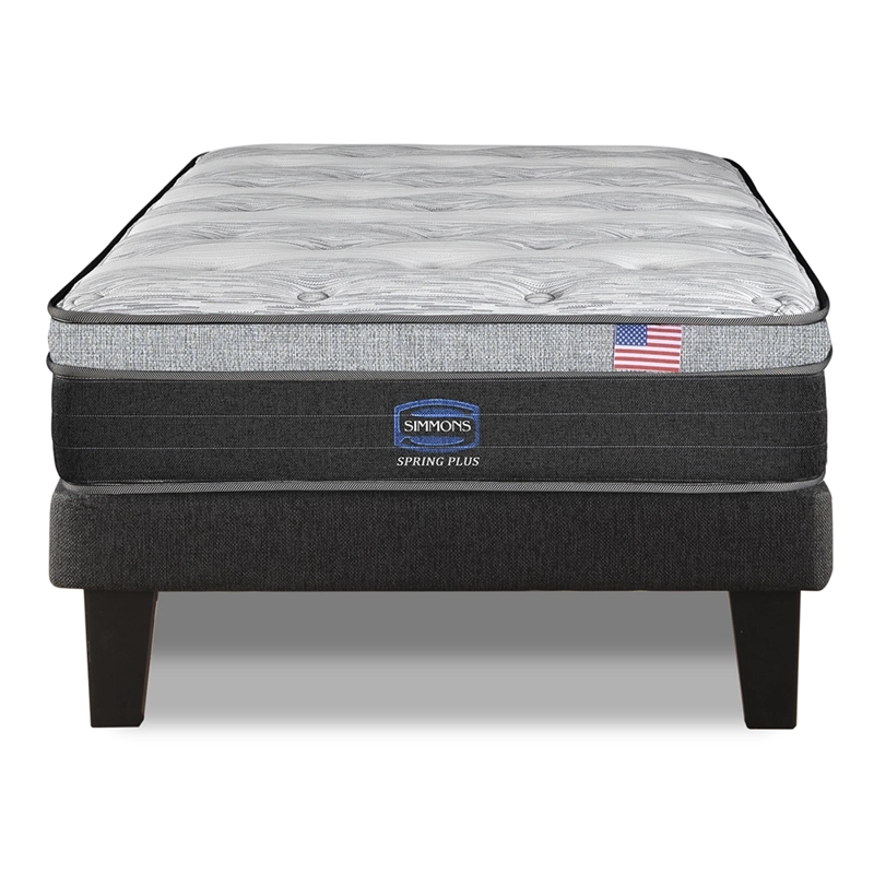 CAMA EUROPEA SIMMONS SPRING PLUS 1,5PL BOX RESPALDO URBAN MARENGO - 2