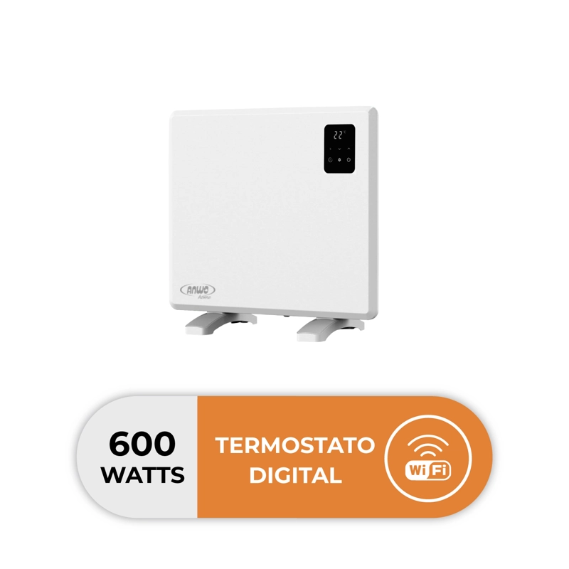 ESTUFA ELE CTRICA ANWO PANEL CONVECTIVO LISO 600W PROGRAMABLE CON WIFI - 1