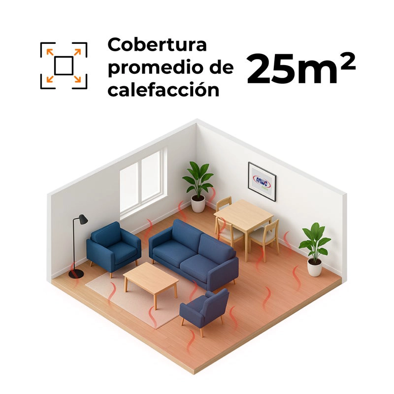 ESTUFA ELE CTRICA ANWO PANEL CONVECTIVO LISO 1800W PROGRAMABLE CON WIFI - 4