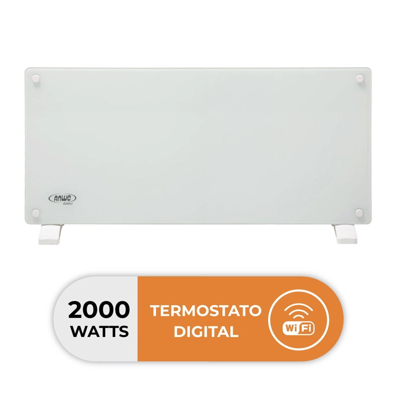 ESTUFA ELE CTRICA ANWO PANEL CONVECTIVO VIDRIO 2000W PROGRAMABLE CON WIFI - 1