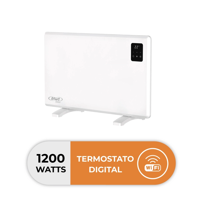 ESTUFA ELE CTRICA ANWO PANEL CONVECTIVO LISO 1200W PROGRAMABLE CON WIFI - 1