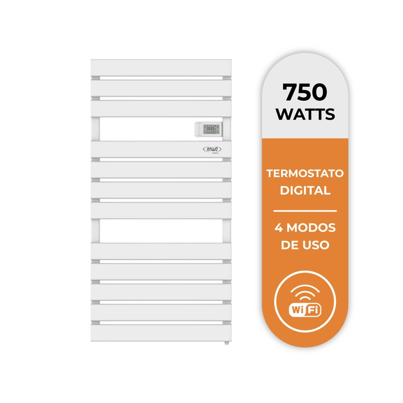 CALEFACTOR RADIADOR SECATOALLA PLANO ANWO 750W CON WIFI FLB.750 - 1
