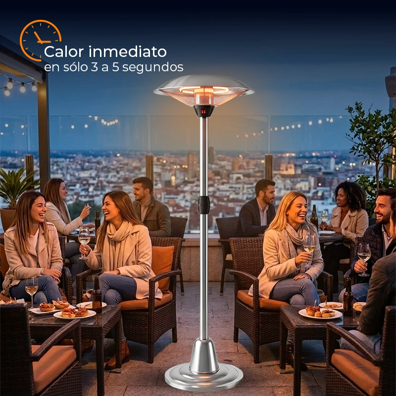 CALEFACTOR ELE CTRICO DE TERRAZA DE PIE ANWO 2000W PI20 - 3