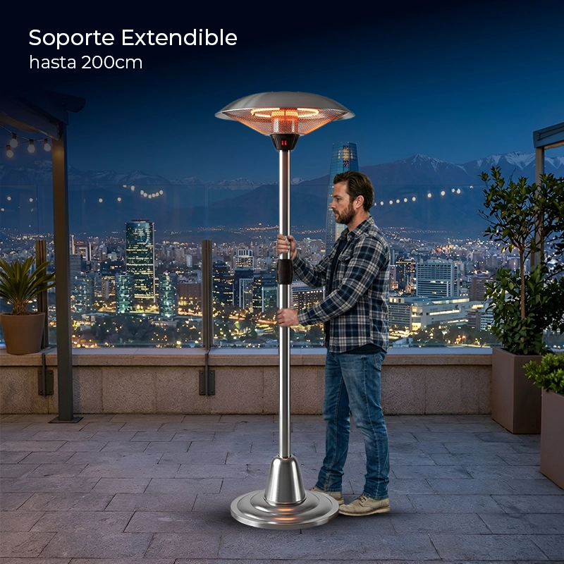 CALEFACTOR ELE CTRICO DE TERRAZA DE PIE ANWO 2000W PI20 - 5