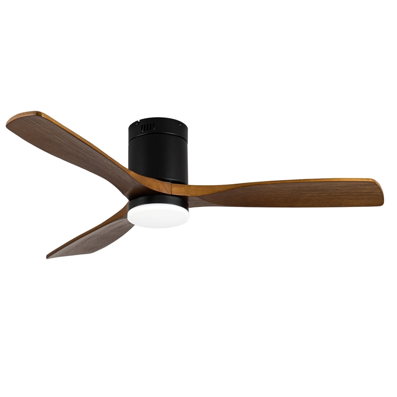 VENTILADOR DE TERRAZA ANWO VENTO ILLUMINATO DE MADERA NOGAL