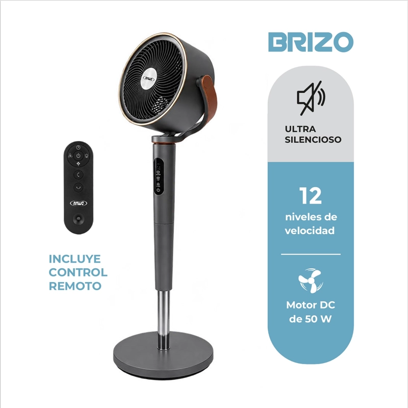 VENTILADOR PEDESTAL ANWO 3D FLOW BRIZO FX-DC18R OSCILACION 360°   - 1