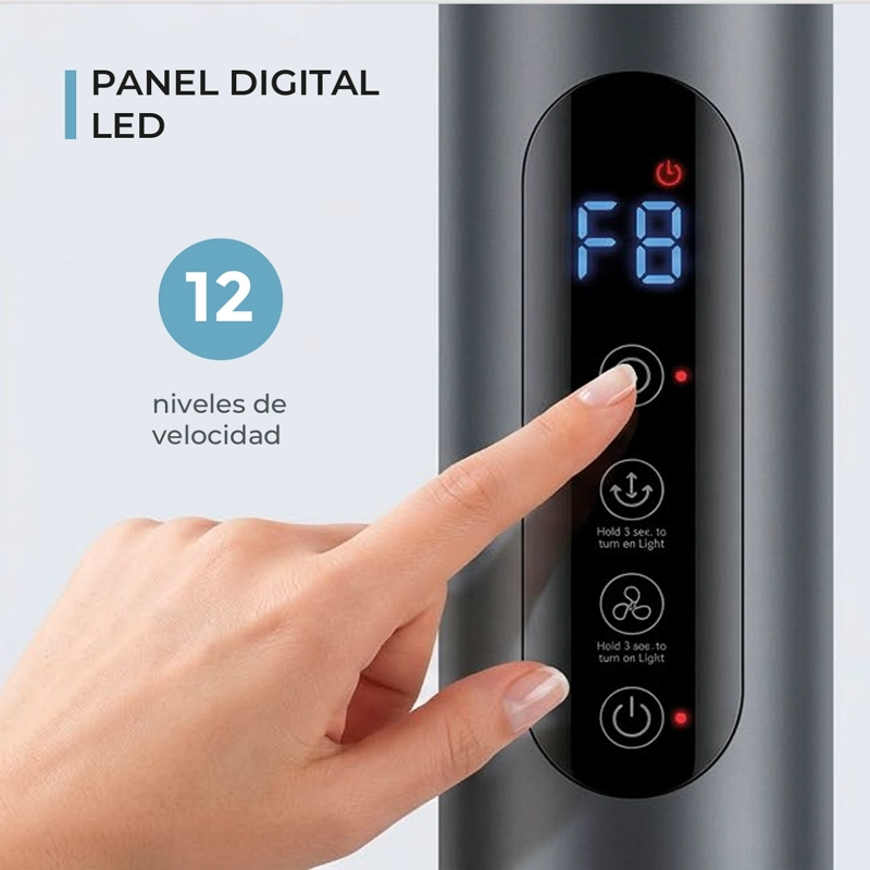 VENTILADOR PEDESTAL ANWO 3D FLOW BRIZO FX-DC18R OSCILACION 360°   - 5