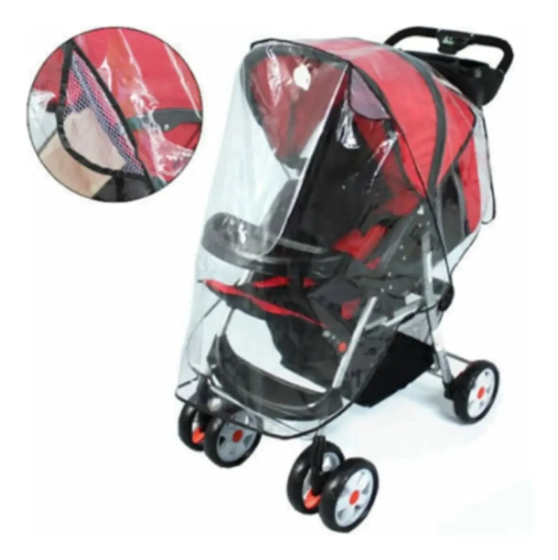 CUBRE COCHE PROTECTOR IMPERMEABLE BEBES LLUVIA VIENTO POLVO - 3