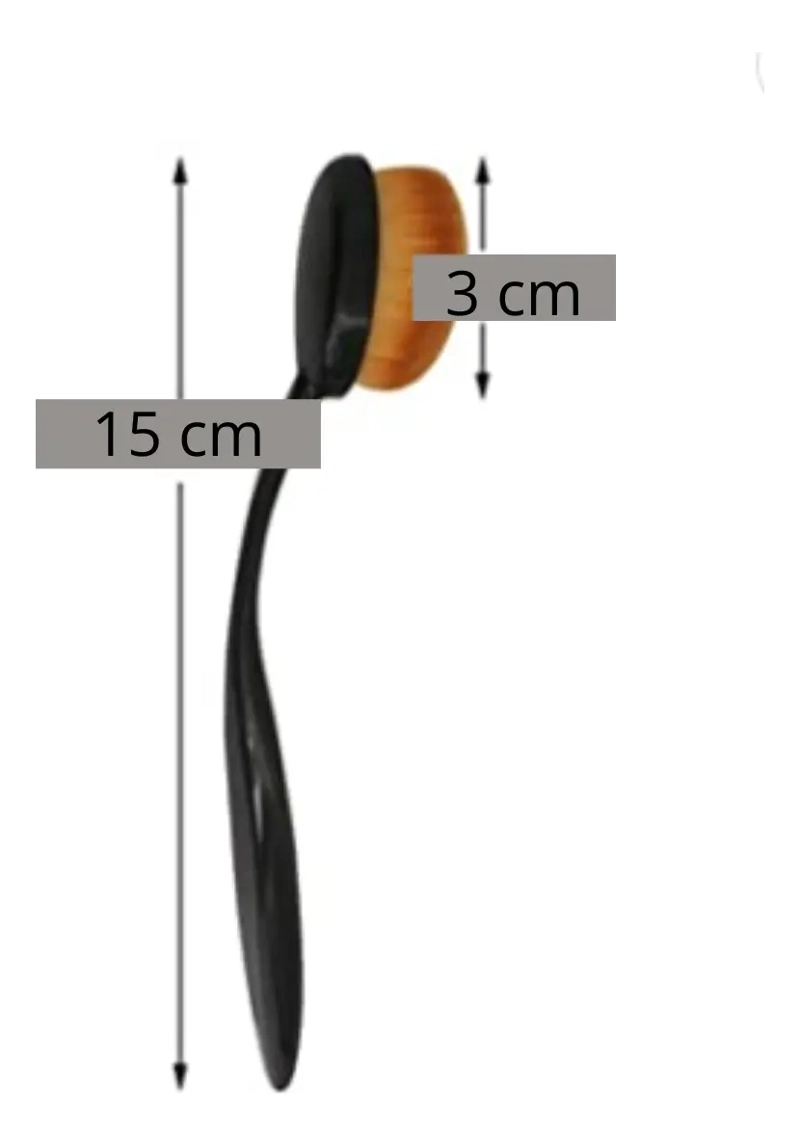 BROCHA PINCEL CEPILLO OVALADA CONTORNO BASE MAQUILLAJE - 5