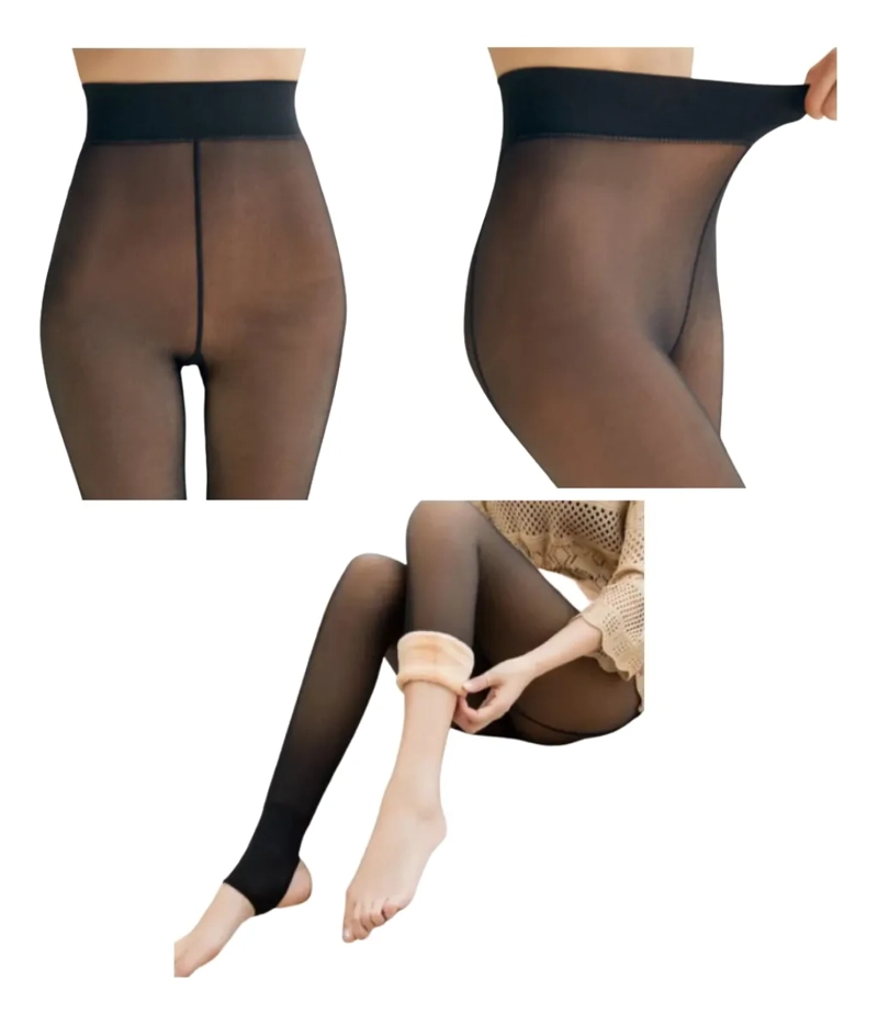 CALZA LEGGINS MUJER ELASTICA EFECTO PIEL OTOÑO INVIERNO - 5