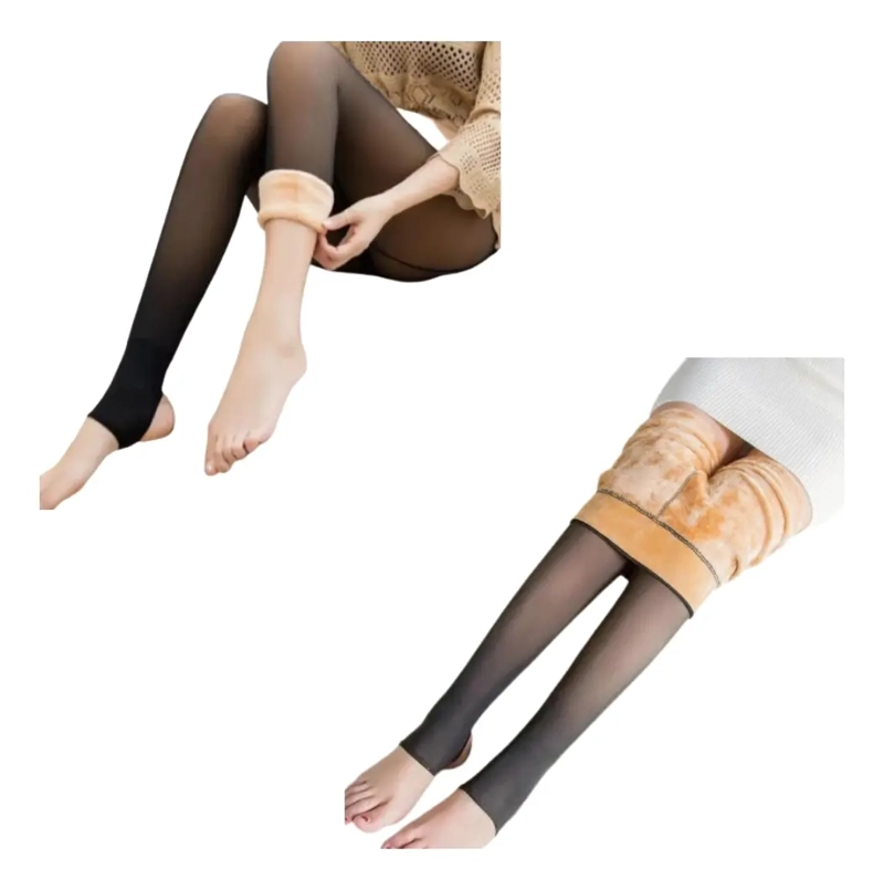 CALZA LEGGINS MUJER ELASTICA EFECTO PIEL OTOÑO INVIERNO - 7