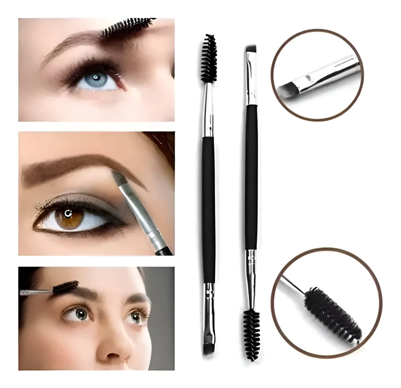 BROCHA PINCEL PARA MAQUILLAJE CEJAS Y PESTAÑAS 2 EN 1 - 4