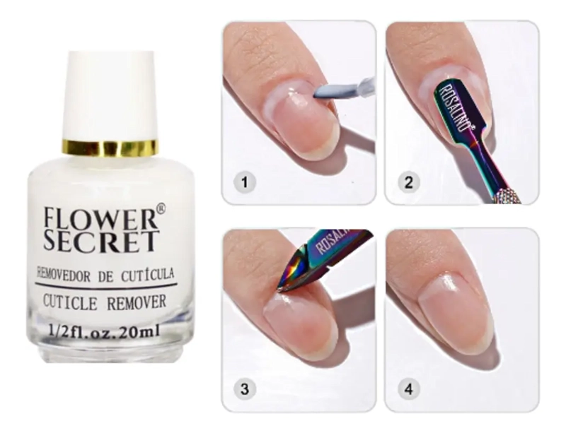 REMOVEDOR DE CUTICULA PARA MANICURE PEDICURE FLOWER SECRET - 3