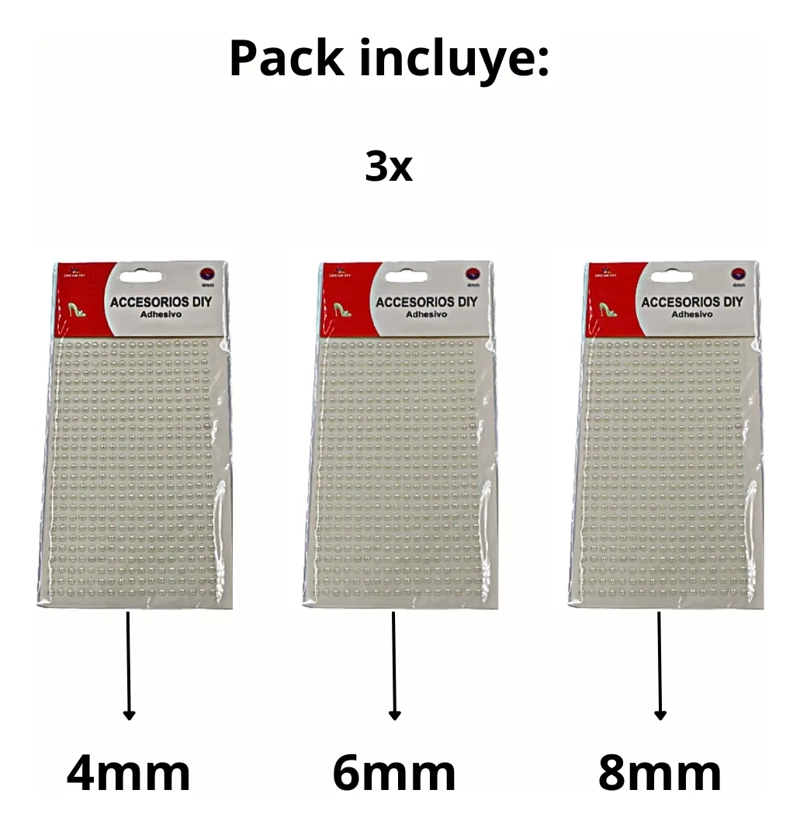 PACK 3 STICKERS STRASS PEGATINA ADHESIVAS PERLAS FACIALES - 5